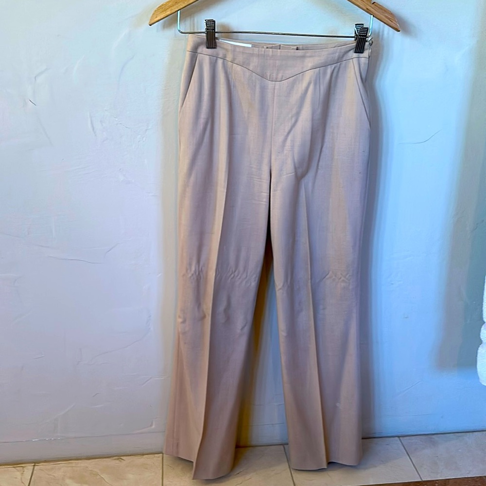 Escada light wool pants with side zipper